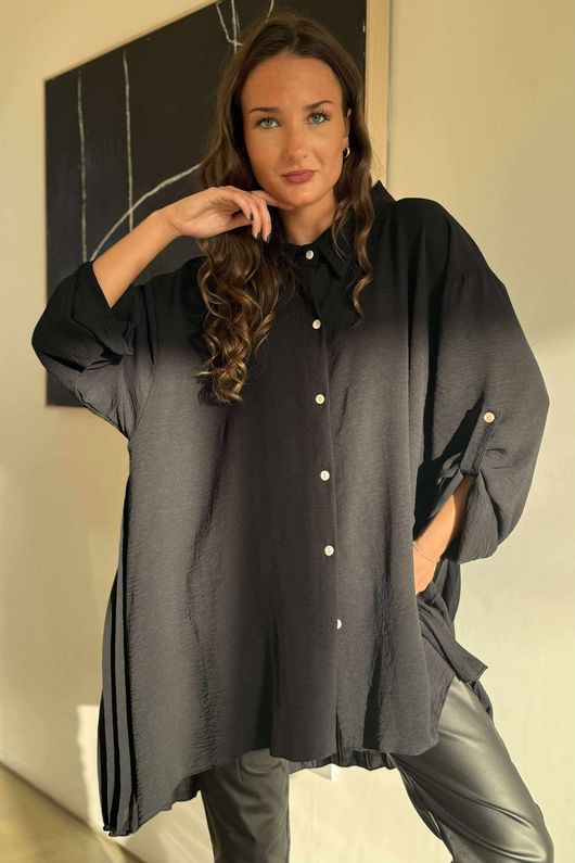 Suki Pleat Back Blouse Black /20=
